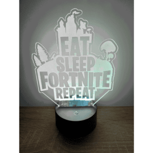 Eat Sleep Fortnite Repeat 3D Led Lámpa