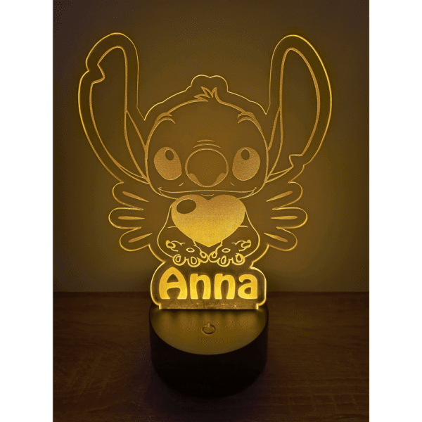 Stitch-led-lámpa-sárga