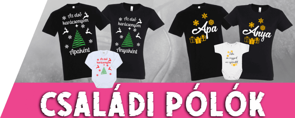 családi pólók